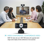 HXSJ S4 Webcam de Vídeo HD 1080P Ajustável 180 Graus com Foco Manual para PC com Microfone