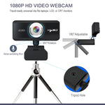 HXSJ S4 Webcam de Vídeo HD 1080P Ajustável 180 Graus com Foco Manual para PC com Microfone