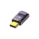 Adaptador reto USB-C/Tipo-C fêmea para USB-C/Tipo-C macho 240W 40Gbps com luz, adaptador reto