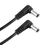 Cabo de Alimentação DC com Plugue Elbow Macho 5,5 x 2,1mm para Macho 5,5 x 2,1mm 5A 30cm, DC 12-24V