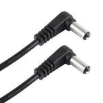 Cabo de Alimentação DC com Plugue Elbow Macho 5,5 x 2,1mm para Macho 5,5 x 2,1mm 5A 30cm, DC 12-24V