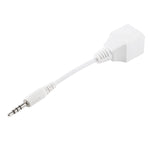 Adaptador de Rede Ethernet LAN CAT5 Soquete RJ45 para Plugue Macho 3,5mm 4 Pólos, Comprimento Total: cerca de 13cm