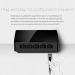 Comutador de Rede Gigabit Rápido Tenda SG105 Mini 5 Portas 1000Mbps LAN HUB, Tenda SG105 5 Portas Preto