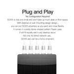 Comutador de Rede Gigabit Rápido Tenda SG105 Mini 5 Portas 1000Mbps LAN HUB, Tenda SG105 5 Portas Preto