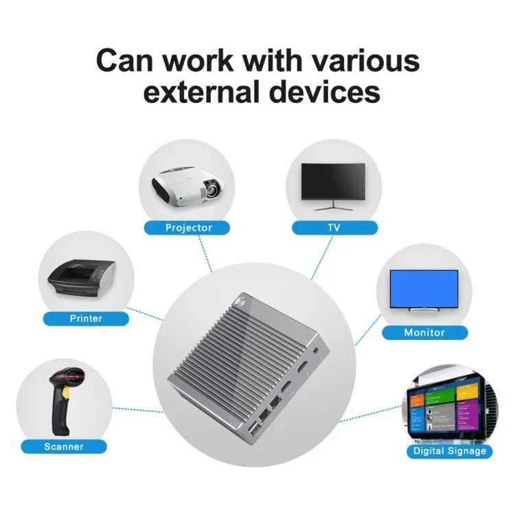 Mini PC K660S com sistema Windows e Linux, processador Intel Celeron N2840 Quad-Core 1,83-2,25GHz, 2GB RAM + 32GB SSD, 2GB+32GB