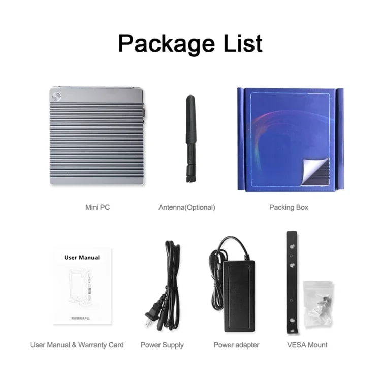 Mini PC K660S com sistema Windows e Linux, processador Intel Celeron N2840 Quad-Core 1,83-2,25GHz, 2GB RAM + 32GB SSD, 2GB+32GB