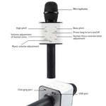 Microfone Condensador Sem Fios Bluetooth SDRD SD-08 com Duplos Altifalantes para KTV Karaoke de Alta Qualidade de Som