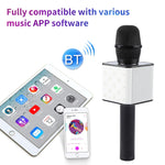 Microfone Condensador Sem Fios Bluetooth SDRD SD-08 com Duplos Altifalantes para KTV Karaoke de Alta Qualidade de Som