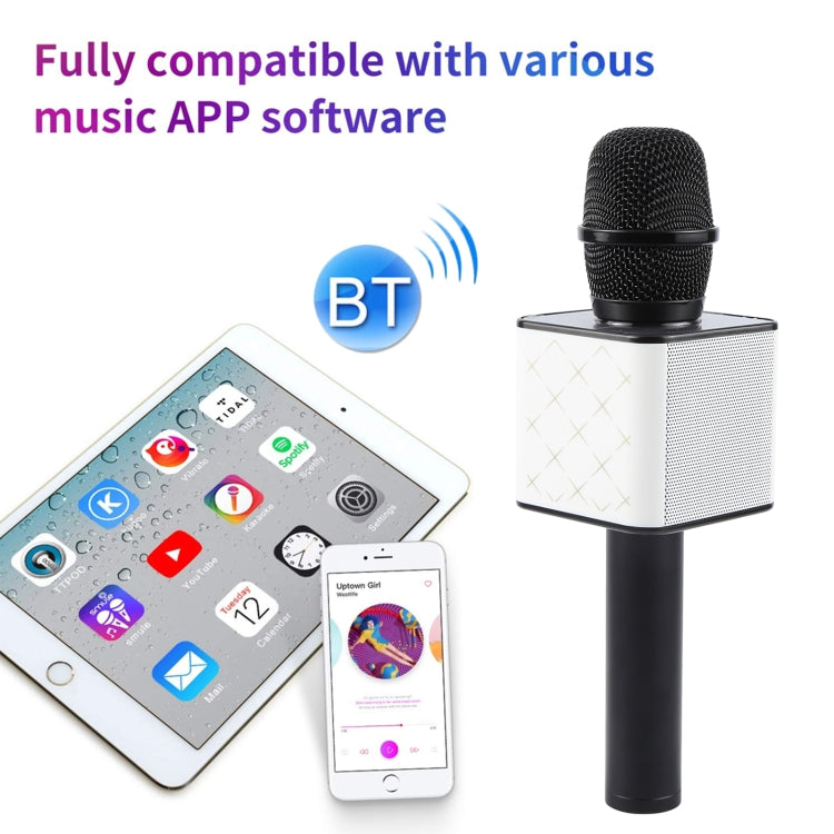 Microfone Condensador Sem Fios Bluetooth SDRD SD-08 com Duplos Altifalantes para KTV Karaoke de Alta Qualidade de Som