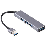 Adaptador HUB 3019 4 x USB 3.0 para USB 3.0 Liga de Alumínio com Indicador LED