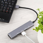 Adaptador HUB 3019 4 x USB 3.0 para USB 3.0 Liga de Alumínio com Indicador LED