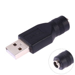 Adaptador Conector USB Macho para Plug Fêmea 5.5 x 2.1mm, USB Macho para 5.5 x 2.1mm