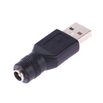 Adaptador Conector USB Macho para Plug Fêmea 5.5 x 2.1mm, USB Macho para 5.5 x 2.1mm