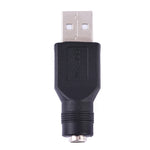 Adaptador Conector USB Macho para Plug Fêmea 5.5 x 2.1mm, USB Macho para 5.5 x 2.1mm