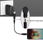 Adaptador Conector USB Macho para Plug Fêmea 5.5 x 2.1mm, USB Macho para 5.5 x 2.1mm