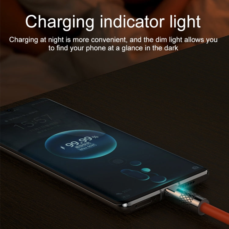 Cabo de Dados de Carregamento Rápido de Silicone Mech Series 6A 120W USB para 8 Pinos com Plugue Metálico, Comprimento: 1,8m, 1,8m 8 Pinos