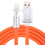 Cabo de Carregamento Rápido Mech Series 6A 120W USB para 8 Pinos com Plugue Metálico de 180 Graus, Comprimento: 1,2m, 1,2m 8 Pinos, 1,2m 8 Pinos 180 Graus