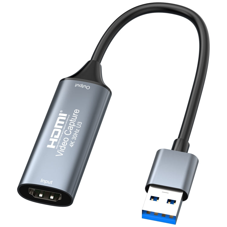 Placa de Captura de Vídeo HD HDMI para USB3.0 4K 30Hz com Cabo, HDMI para USB3.0