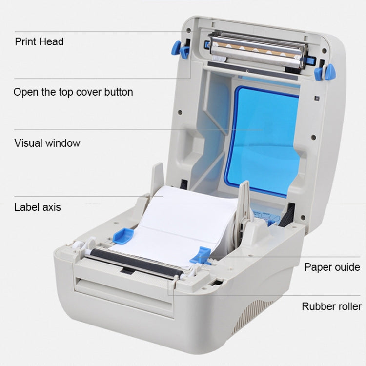 Impressora de Código de Barras Térmica com Calibração Automática e Porta USB Xprinter XP-460B, XP-460B