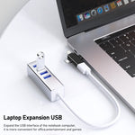 Adaptador multifuncional OTG 3 em 1 USB 3.0 para 8 pinos + Micro USB + USB-C / Type-C