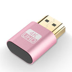 Adaptador de Ecrã Virtual VGA HDMI 1.4 DDC EDID Dummy Plug Emulador de Ecrã Headless, Rosa, Cinzento, Dourado, Vermelho, Prateado