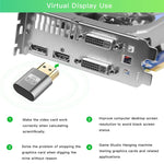 Adaptador de Ecrã Virtual VGA HDMI 1.4 DDC EDID Dummy Plug Emulador de Ecrã Headless, Rosa, Cinzento, Dourado, Vermelho, Prateado