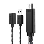 Cabo adaptador de vídeo HD 2K 7563s USB-C / Type-C fêmea para HDMI macho, comprimento do cabo: 1m