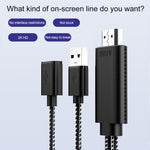Cabo adaptador de vídeo HD 2K 7563s USB-C / Type-C fêmea para HDMI macho, comprimento do cabo: 1m