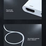 7565M Conversor de Vídeo HD 8 Pinos para 2K HDMI + Porta 8 Pinos, 7565M