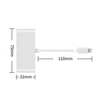 75216 Conversor de Vídeo HD 4 em 1 8 Pinos para HDMI + Carregamento 8 Pinos + 2 Portas USB, 75216