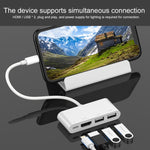 75216 Conversor de Vídeo HD 4 em 1 8 Pinos para HDMI + Carregamento 8 Pinos + 2 Portas USB, 75216
