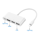 75216 Conversor de Vídeo HD 4 em 1 8 Pinos para HDMI + Carregamento 8 Pinos + 2 Portas USB, 75216