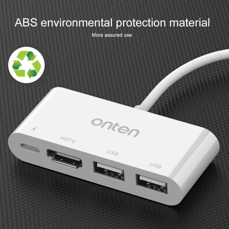 75216 Conversor de Vídeo HD 4 em 1 8 Pinos para HDMI + Carregamento 8 Pinos + 2 Portas USB, 75216