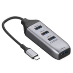 Onten 95118U HUB Multifuncional Conversor Docking Station USB-C / Tipo-C para 4 Portas USB 3.0 4 em 1, 95118U