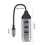 Onten 95118U HUB Multifuncional Conversor Docking Station USB-C / Tipo-C para 4 Portas USB 3.0 4 em 1, 95118U