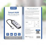Onten 95118U HUB Multifuncional Conversor Docking Station USB-C / Tipo-C para 4 Portas USB 3.0 4 em 1, 95118U