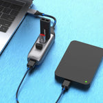 Onten 95118U HUB Multifuncional Conversor Docking Station USB-C / Tipo-C para 4 Portas USB 3.0 4 em 1, 95118U