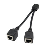 Divisor Adaptador de Tomada LAN Ethernet CAT5 RJ45 1 para 2, Comprimento do Cabo: 25cm