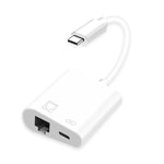 Adaptador NK-1035 TC 2 em 1 USB-C / Type-C macho para Ethernet + Type-C Power fêmea, NK-1035 TC