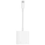 Adaptador NK-1035 TC 2 em 1 USB-C / Type-C macho para Ethernet + Type-C Power fêmea, NK-1035 TC