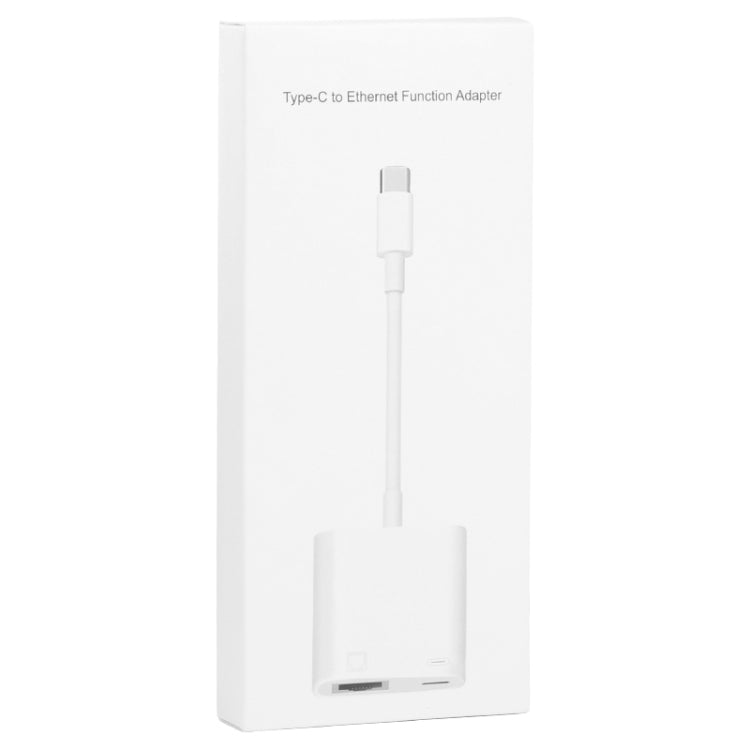 Adaptador NK-1035 TC 2 em 1 USB-C / Type-C macho para Ethernet + Type-C Power fêmea, NK-1035 TC