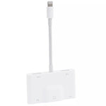 NK-1033 Adaptador 5 em 1 Macho 8 Pinos para Duplo USB + AUX 3,5mm + Ethernet + Energia 8 Pinos Fêmea, NK-1033