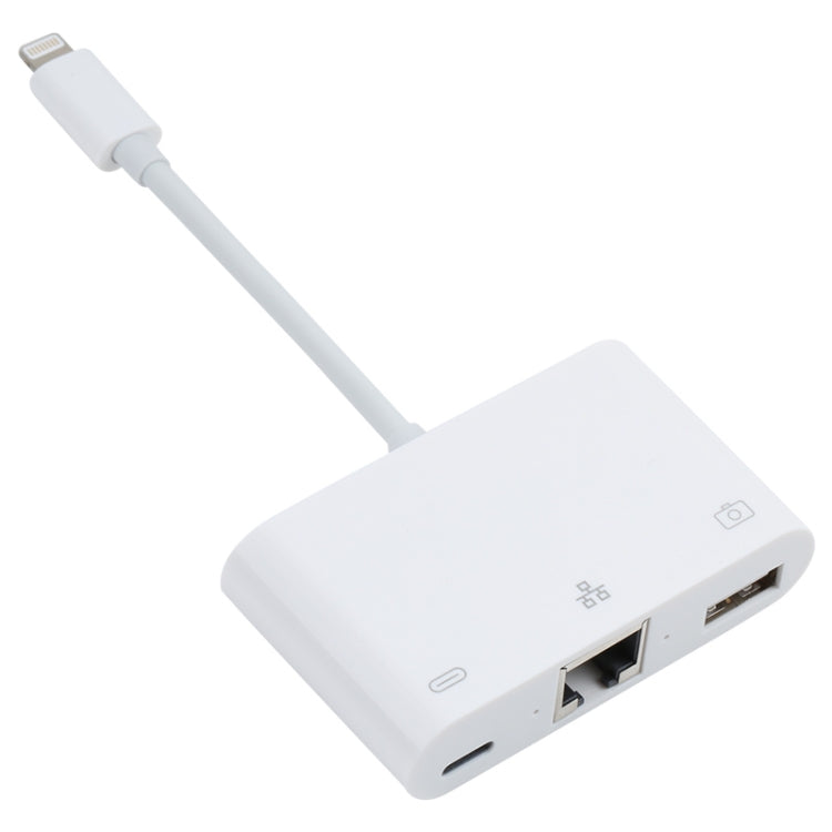 NK-107 Adaptador 3 em 1 Macho 8 Pinos para USB + Ethernet 1000M + Energia 8 Pinos Fêmea, NK-107