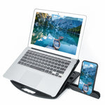 Suporte para Portáteis de Uso Geral com Dissipação de Calor Aumentada, Estilo: com Suporte para Telemóvel com Rotação, Estilo: com Suporte para Telemóvel com Rotação