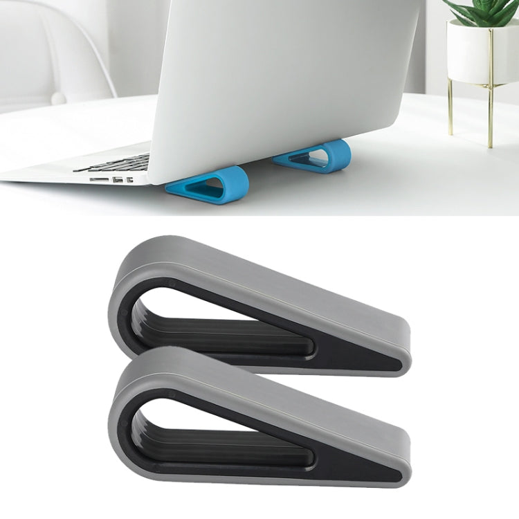 2 Peças de Suporte Simples para Computador Portátil com Altura Ajustável e Base de Dissipação de Calor