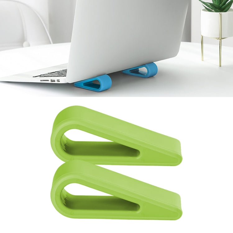 2 Peças de Suporte Simples para Computador Portátil com Altura Ajustável e Base de Dissipação de Calor