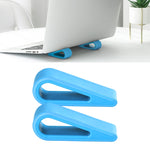 2 Peças de Suporte Simples para Computador Portátil com Altura Ajustável e Base de Dissipação de Calor