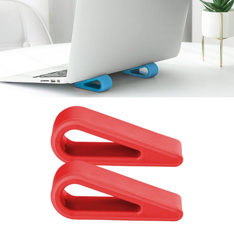 2 Peças de Suporte Simples para Computador Portátil com Altura Ajustável e Base de Dissipação de Calor