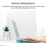 2 Peças de Suporte Simples para Computador Portátil com Altura Ajustável e Base de Dissipação de Calor