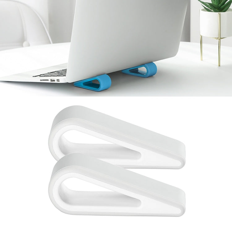 2 Peças de Suporte Simples para Computador Portátil com Altura Ajustável e Base de Dissipação de Calor
